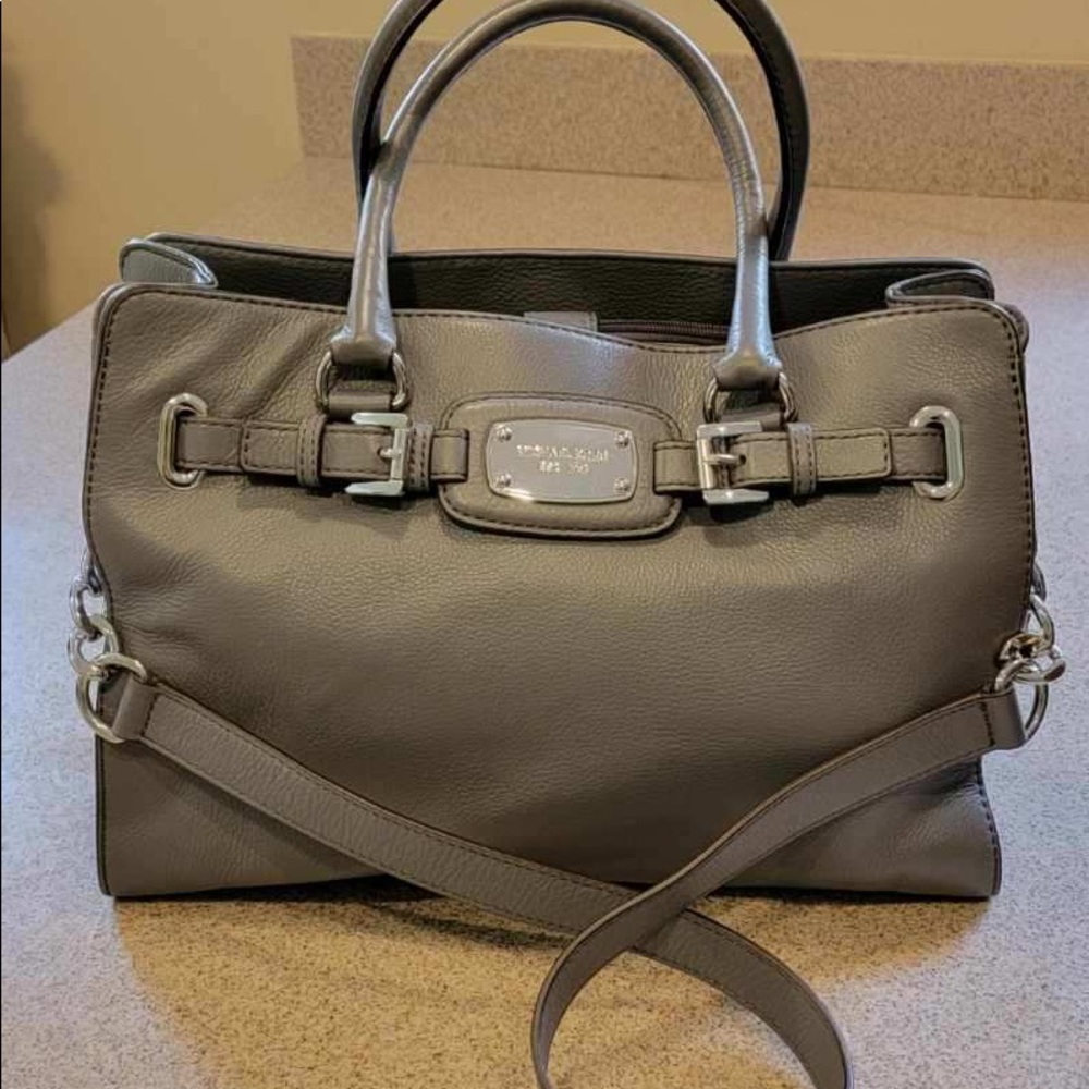 Michael Kors Hamilton Shoulder Bag Grey Satchel